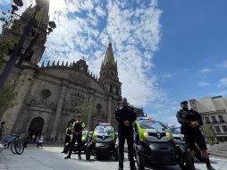 Este día se desplegó un dispositivo de vigilancia con 50 elementos para resguardar la visita de los feligreses a los templos del Centro Histórico. ESPECIAL / Policía de Guadalajara