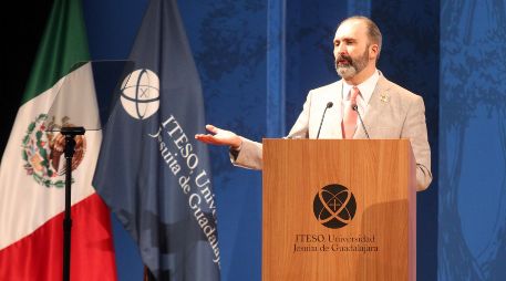 El rector del ITESO, Alexander Zatyrka, presentó su primer informe de actividades. EL INFORMADOR/ ALONSO CAMACHO
