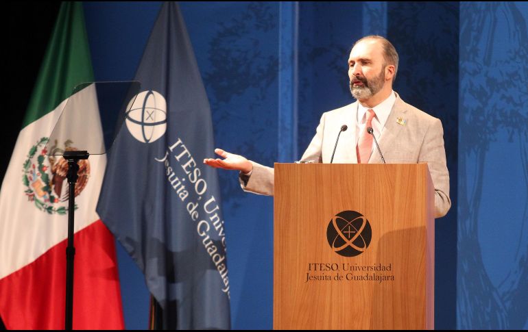 El rector del ITESO, Alexander Zatyrka, presentó su primer informe de actividades. EL INFORMADOR/ ALONSO CAMACHO