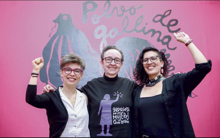 De izquierda a derecha: María Luisa Rosa, Mónica Mayer y Julia Antivilo Peña. EL INFORMADOR/ C. Zepeda