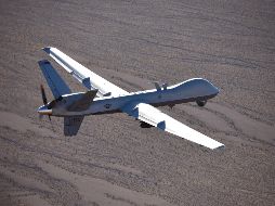 Imagen del dron MQ-9 Reaper durante una misión de entrenamiento sobre el campo de pruebas y entrenamiento en el estado de Nevada. EFE/Fuerza Aérea EU