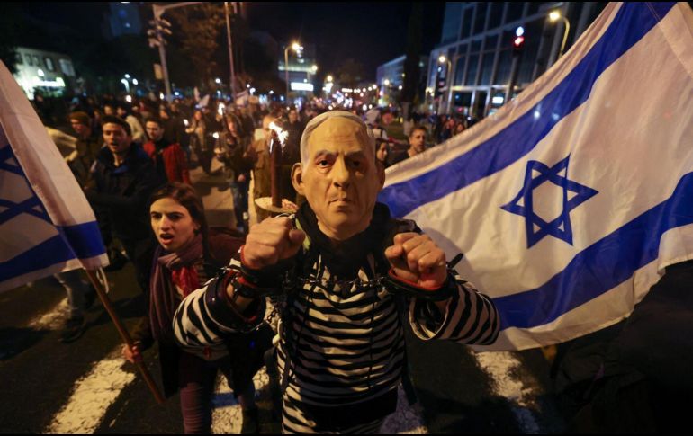 Por duodécimo sábado consecutivo las manifestaciones israelíes se harán presentes debido a la inconformidad ante la actual reforma judicial. AFP