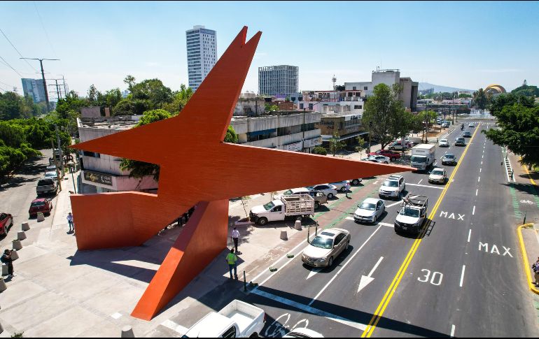El Ayuntamiento de Guadalajara rehabilitó la escultura “Pájaro de Fuego”, de Mathias Goeritz, una de las más reconocidas por los habitantes de la ciudad. EL INFORMADOR/A. Navarro