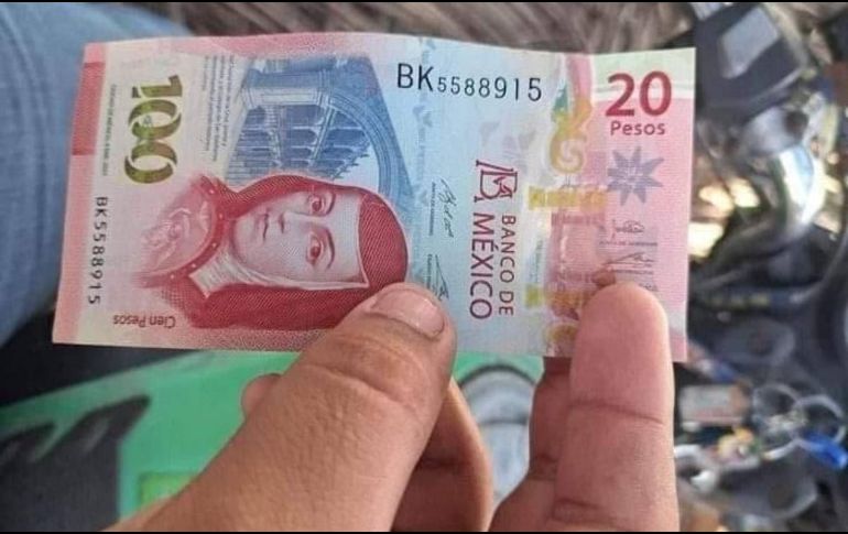 El supuesto billete de 120 pesos ya es tendencia en redes sociales. ESPECIAL