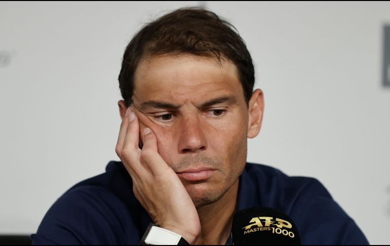 Rafael Nadal, de 36 años, no mencionó la posibilidad de recuperarse a tiempo para Roland Garros, el Grand Slam en arcilla que comienza el 28 de mayo. EFE / E. Naranjo