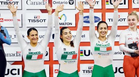El equipo femenil de ciclismo de pista viene de un fin de semana brillante. ESPECIAL