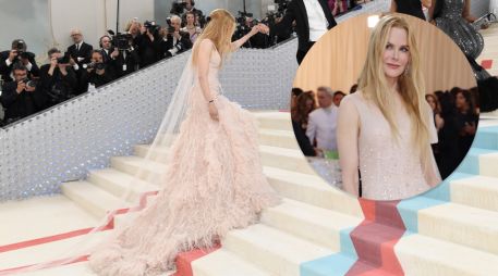 En la Met Gala 2023, cuya temática fue un homenaje a Karl Lagerfeld, Nicole Kidman llevó el mismo vestido que usó en un comercial en 2004. AP/ Evan Agostini