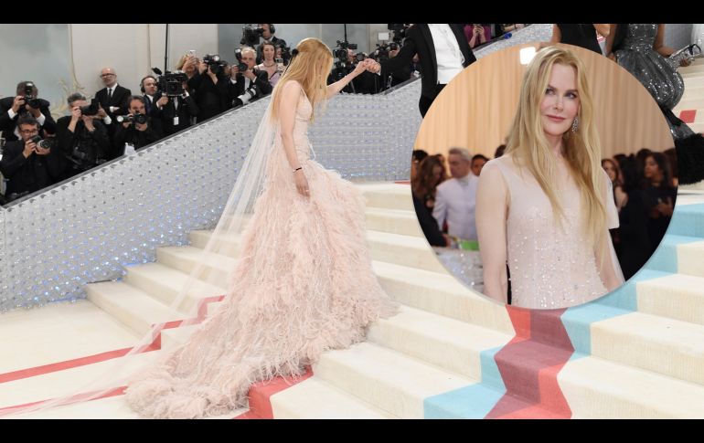 En la Met Gala 2023, cuya temática fue un homenaje a Karl Lagerfeld, Nicole Kidman llevó el mismo vestido que usó en un comercial en 2004. AP/ Evan Agostini