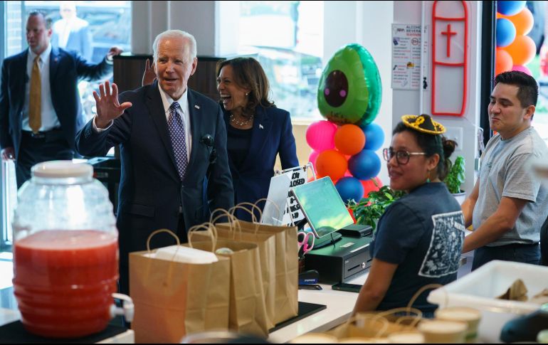 El presidente Biden, y la vicepresidenta, Kamala Harris, celebraron la festividad, muy popular entre los mexicanos que viven en Estados Unidos. AP / E. Vucci