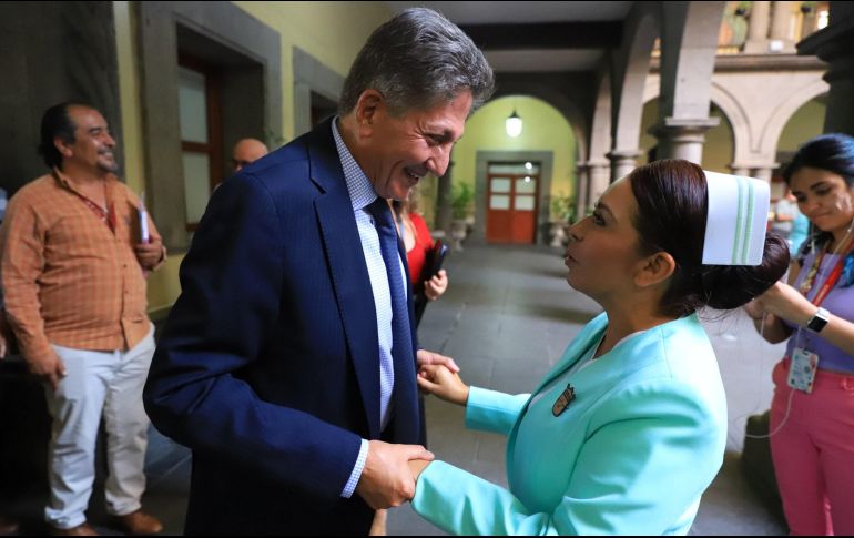 El alcalde Juan José Frangie, en la celebración en el Palacio Municipal de Zapopan. ESPECIAL / Gobierno de Zapopan