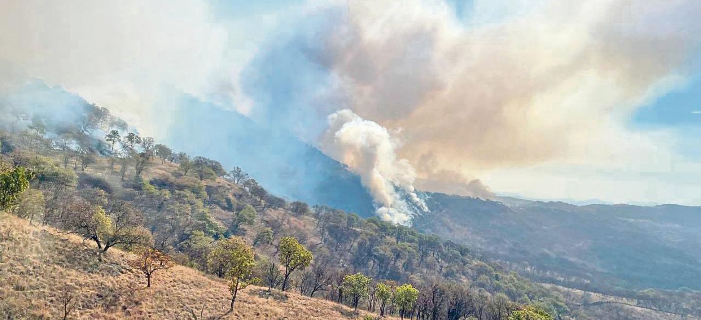 Ayer se continuaba con el combate al incendio forestal en El Arenal y Zapopan. ESPECIAL