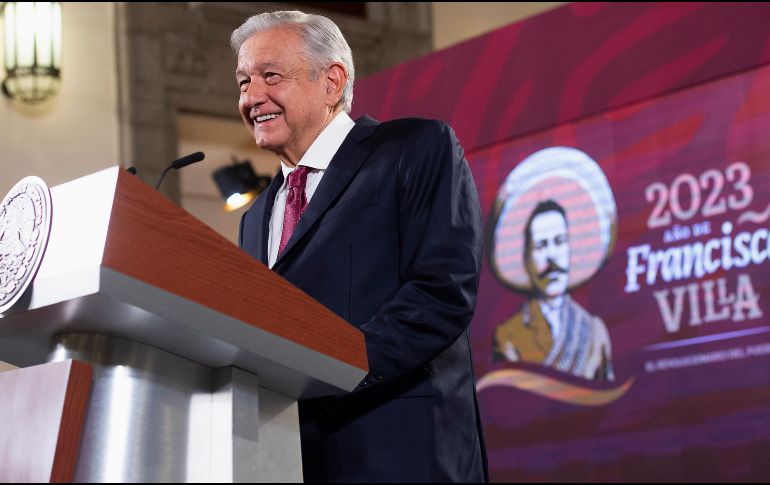 López Obrador pidió al titular de la UIF, Pablo Gómez Álvarez, que el próximo lunes dé un informe sobre el caso de García Luna y los contratos. EFE/Presidencia de México