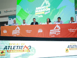 Autoridades dan a conocer información del Medio Maratón Tlajomulco 2023. EL INFORMADOR/ ERNESTO GÓMEZ