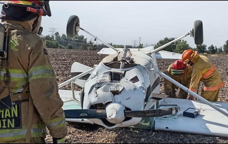 La avioneta se desplomó en el municipio de Ixtlahuacán de los Membrillos en la delegación El Rodeo. ESPECIAL