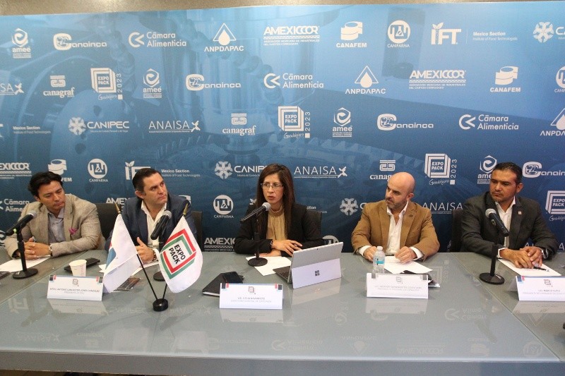 Rueda de prensa sobre la próxima edición de Expo Pack, a realizarse en Expo Guadalajara. EL INFORMADOR/A. Camacho 