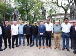 Huerta Peres y Lemus destacaron la importancia del líder sindical en la vida laboral y política de Jalisco. EL INFORMADOR/E.GÓMEZ