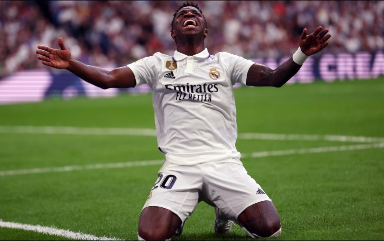 Vinicius cayó lesionado durante los primeros minutos del partido que el Madrid le ganó 1-0 de visita al Celta de Vigo el viernes pasado. AFP / ARCHIVO