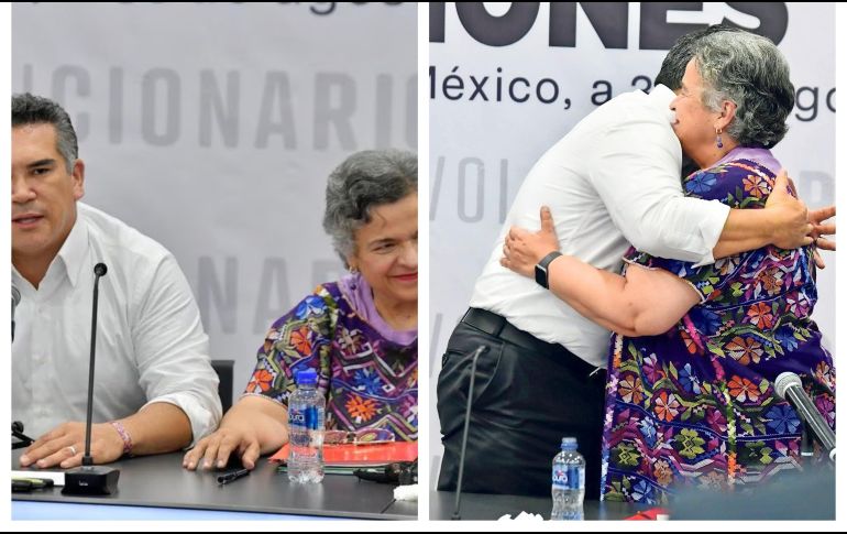 El líder del PRI, Alejandro Moreno junto a la exgobernadora de Tlaxcala, Beatriz Paredes. SUN / ARCHIVO