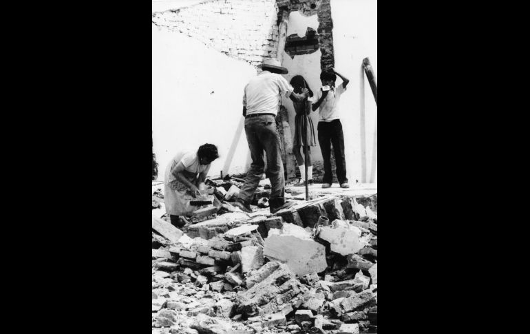 Ciudad Guzmán, durante el temblor de 1985. EL INFORMADOR / ARCHIVO