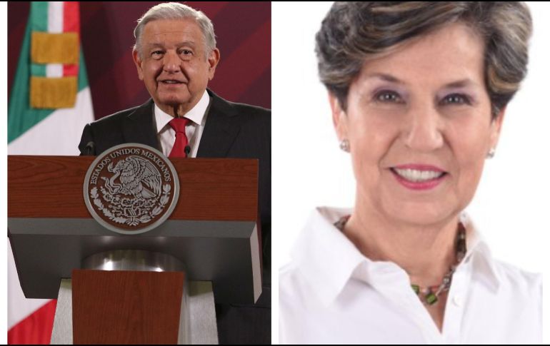 Andrés Manuel López Obrador (Presidente de México) y Isabel Allende Bussi (Senadora de Chile). SUN / C. Mejía / Twitter @iallendebussi