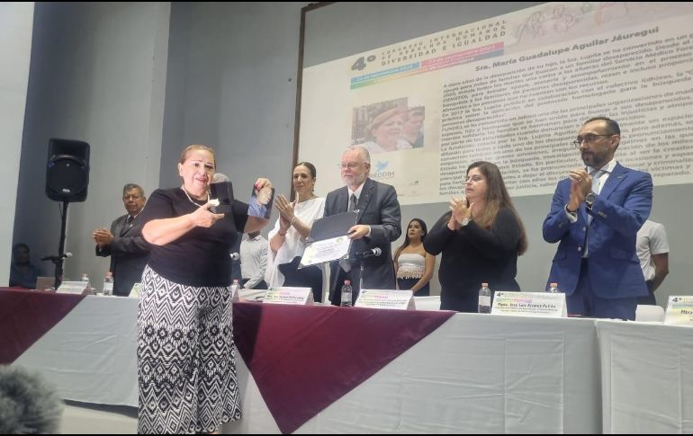 María Guadalupe Aguilar agradeció hacer visible el problema de la desaparición forzada. EL INFORMADOR/ J. Velazco