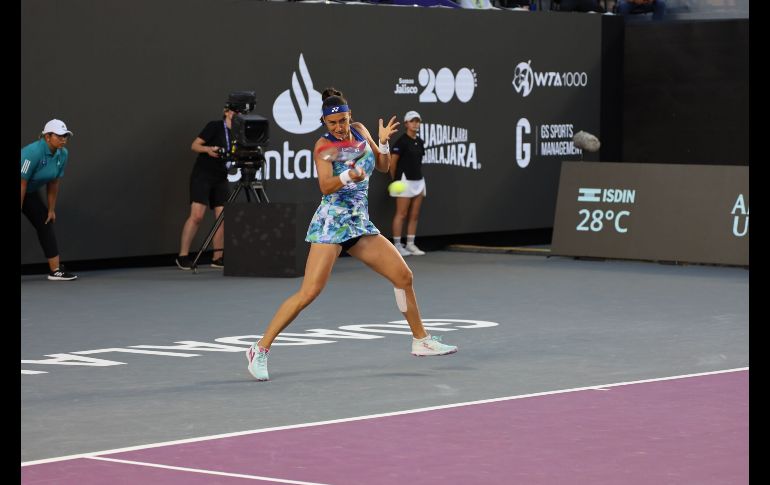 Maria Sakkari consiguió su pase a la final del GDL Open AKRON presentado por Santander, tras vencer a la francesa Caroline Garcia. EL INFORMADOR / A. Navarro