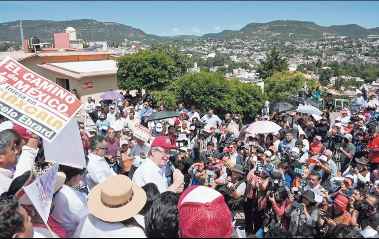 Marcelo Ebrard inició sus recorridos por el país con su asociación El Camino de México. EL UNIVERSAL