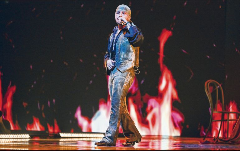 El cantante se presentó en Miami, Florida, el 23 de febrero de 2023. AFP