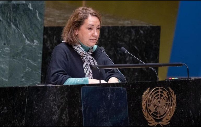 La embajadora reiteró el llamado al establecimiento de un corredor humanitario y a levantar el estado de sitio en el que se encuentra actualmente la población palestina. CORTESÍA / SRE