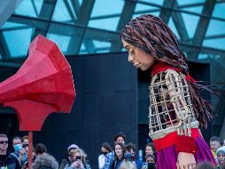 Amal, la marioneta gigante tendrá dos recorridos en Guadalajara. EFE / ARCHIVO