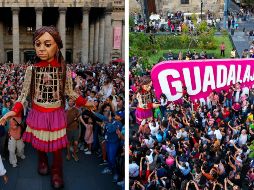 Amal es una marioneta de 3.6 metros de altura que representa a niñas y niños refugiados, está de visita en Guadalajara y Zapopan los días 14 y 15 de noviembre. EFE / F. Guasco / EL INFORMADOR / A. Navarro