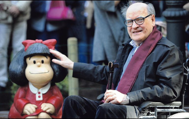 Tanto Quino, como su creación Mafalda, serán homenajeados en diversos eventos. AFP