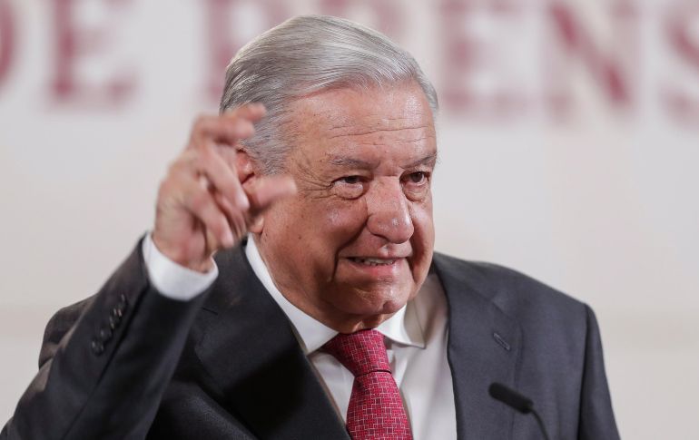 El Presidente López Obrador declaró que por la droga pierden la vida 100 mil jóvenes cada año en Estados Unidos. EFE / I. Esquivel