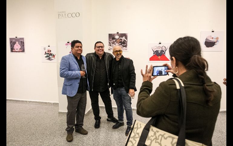 Qucho agradeció la apertura de PALCCO para exponer su obra, un total de 26 cartones publicados durante los últimos 4 años. EL INFORMADOR / H. Figueroa