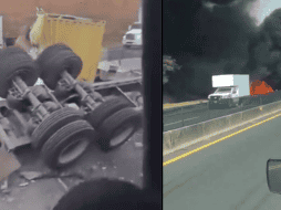 Se registraron dos accidentes de carambola en la Carretera Guadalajara-Colima y la carretera a Tepatitlán. ESPECIAL.
