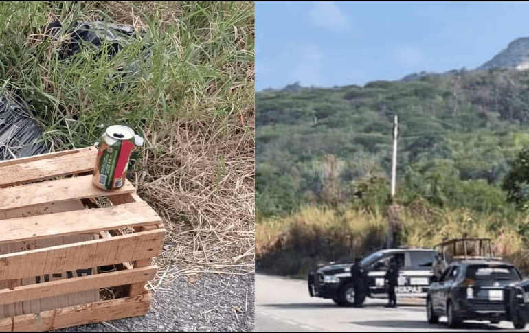 La cabeza humana fue trasladada hacia el Semefo de Tuxtla. ESPECIAL/ X.