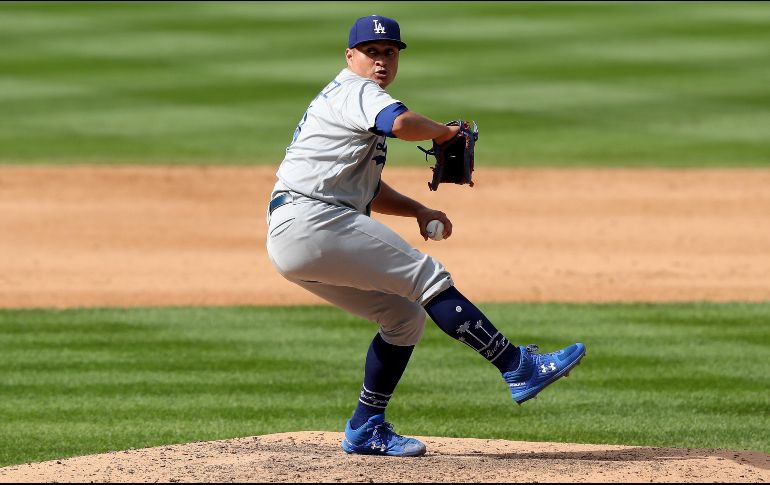 Víctor González tiene foja de 9-4 con efectividad de 3.32 con los Dodgers entre 2020 y 2023. AFP / ARCHIVO