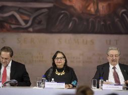 Se honrará el compromiso de la ministra presidenta, Norma Piña Hernández, de la SCJN, de devolver los recursos de los fideicomisos para ser utilizados en la reconstrucción del puerto de Acapulco. SUN/ G. Espinosa