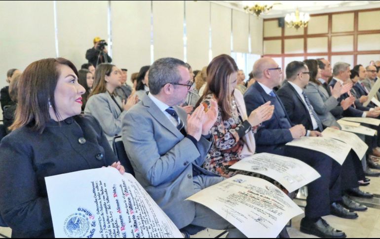En el evento estuvieron presentes también el secretario General de Gobierno, Enrique Ibarra Pedroza; el director del Registro Público de la Propiedad, Erick Tapia Ibarra, entre otros. CORTESÍA / Gobierno de Jalisco