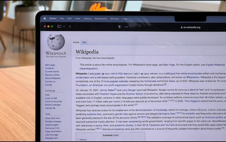 Wikipedia es uno de los buscadores más utilizados en el mundo. ESPECIAL/ Foto de Oberon Copeland en UNSPLASH
