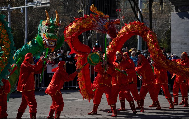 Danza del dragón en el templo de Dongyue, Pekín. AP/A. Wong