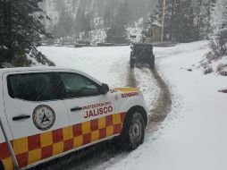 La mañana de este sábado, PC Jalisco indicó que el Parque Nacional Nevado de Colima permanece cerrado, por lo que exhortan a evitar acudir. ESPECIAL / Protección Civil Jalisco