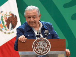 López Obrador, en la mañanera de hoy desde La Paz, Baja California Sur. EFE / Presidencia de la República