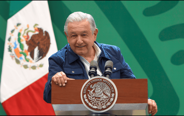 López Obrador, en la mañanera de hoy desde La Paz, Baja California Sur. EFE / Presidencia de la República