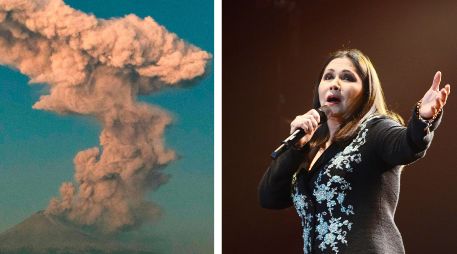 La cantante tuvo que hacer una pausa al concierto debido a las condiciones ambientales de Puebla. AFP / NOTIMEX / ARCHIVO