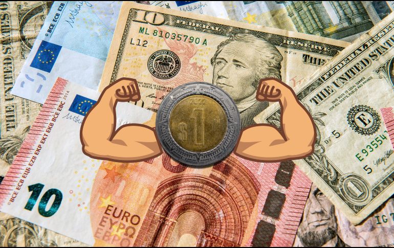 El peso suma una ganancia en el año de 3.7% o 63 centavos, con lo que se ubica como la divisa más apreciada en la canasta amplia de principales cruces. AFP / ARCHIVO