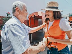 La  emecista explicó sus proyectos de Gobierno a vecinos de Miravalle. ESPECIAL