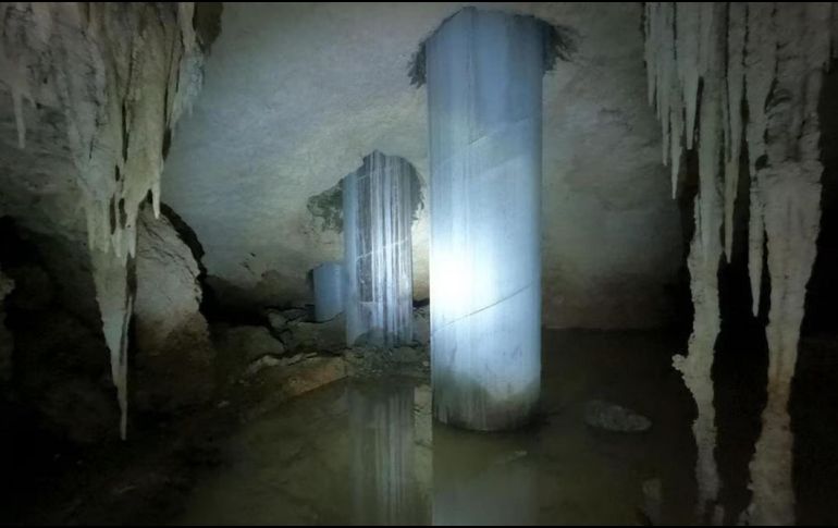 El cemento vertido se filtró hacia el acuífero que corre por las cavernas afectadas. ESPECIAL / SUN / E. SIEBENBORN