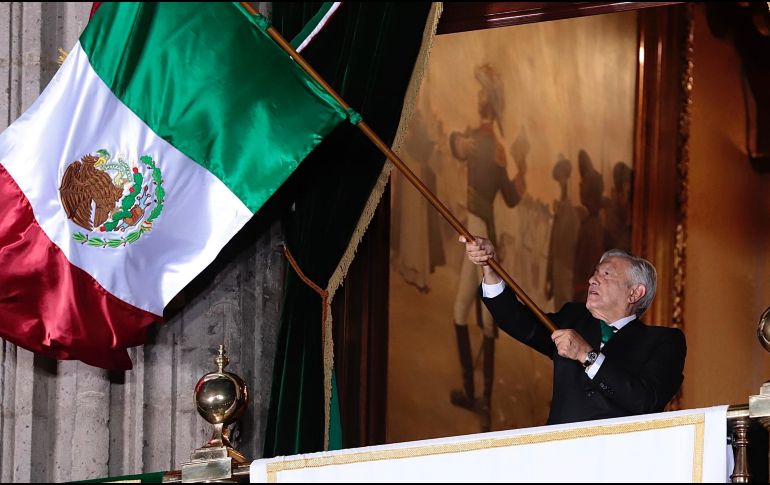 López Obrador, durante el Grito de Independencia en septiembre de 2020. SUN / ARCHIVO