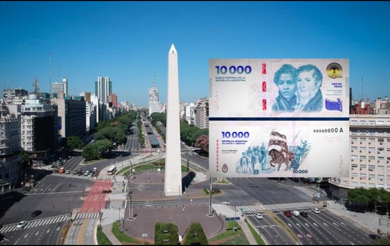 Argentina padece una alta inflación -287.9 % anual que requiere del uso de billetes de mayor denominación. EFE / ARCHIVO / BCRA